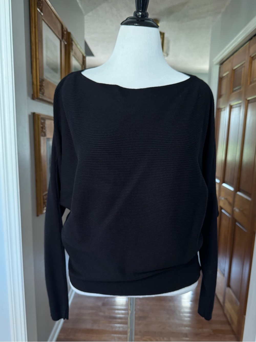 Say What? Black Ribbed Long Sleeve Sweater XL NWT